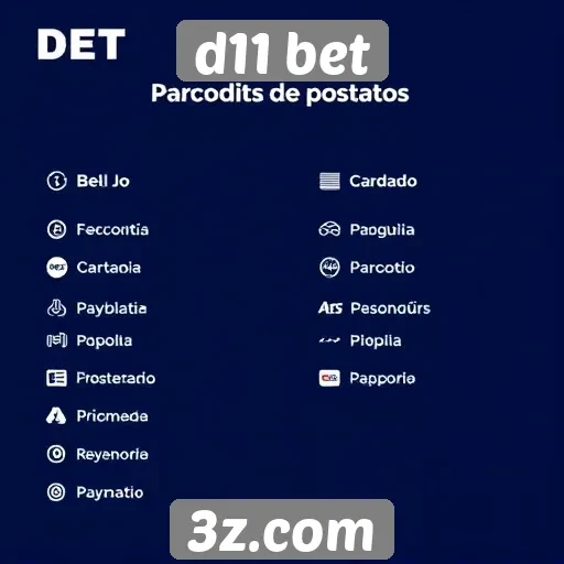 Métodos de pagamento aceitos no d11 bet
